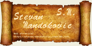 Stevan Mandoković vizit kartica